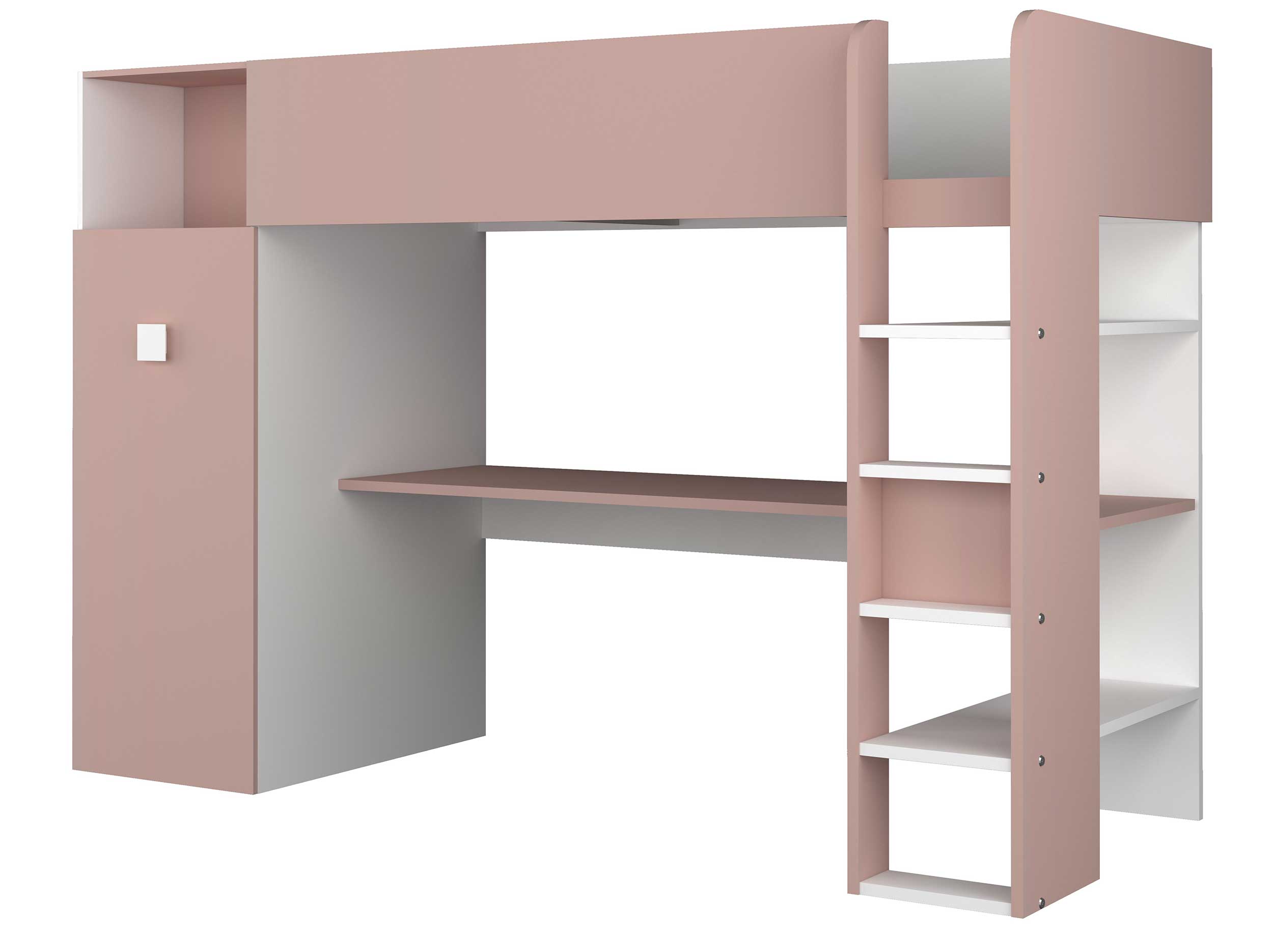 Armoire pour lit mezzanine Jet - vieux rose - Image 3