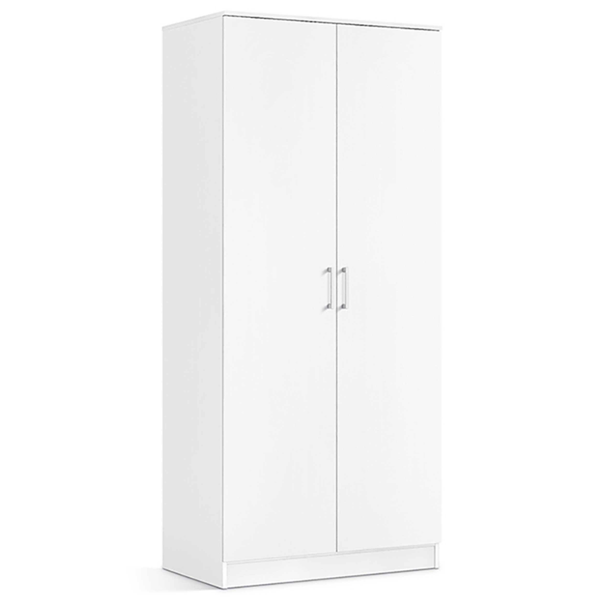 Armoire Ray 80cm avec 2 portes - blanc - Image 8