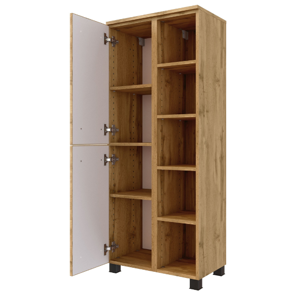 Armoire salle de bain Malvo 55cm 2 portes - chêne - Image 10