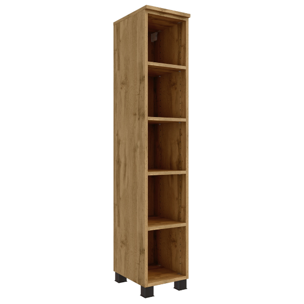 Armoire salle de bain ouverte Malvo 25cm 4 étagères - chêne - Image 7