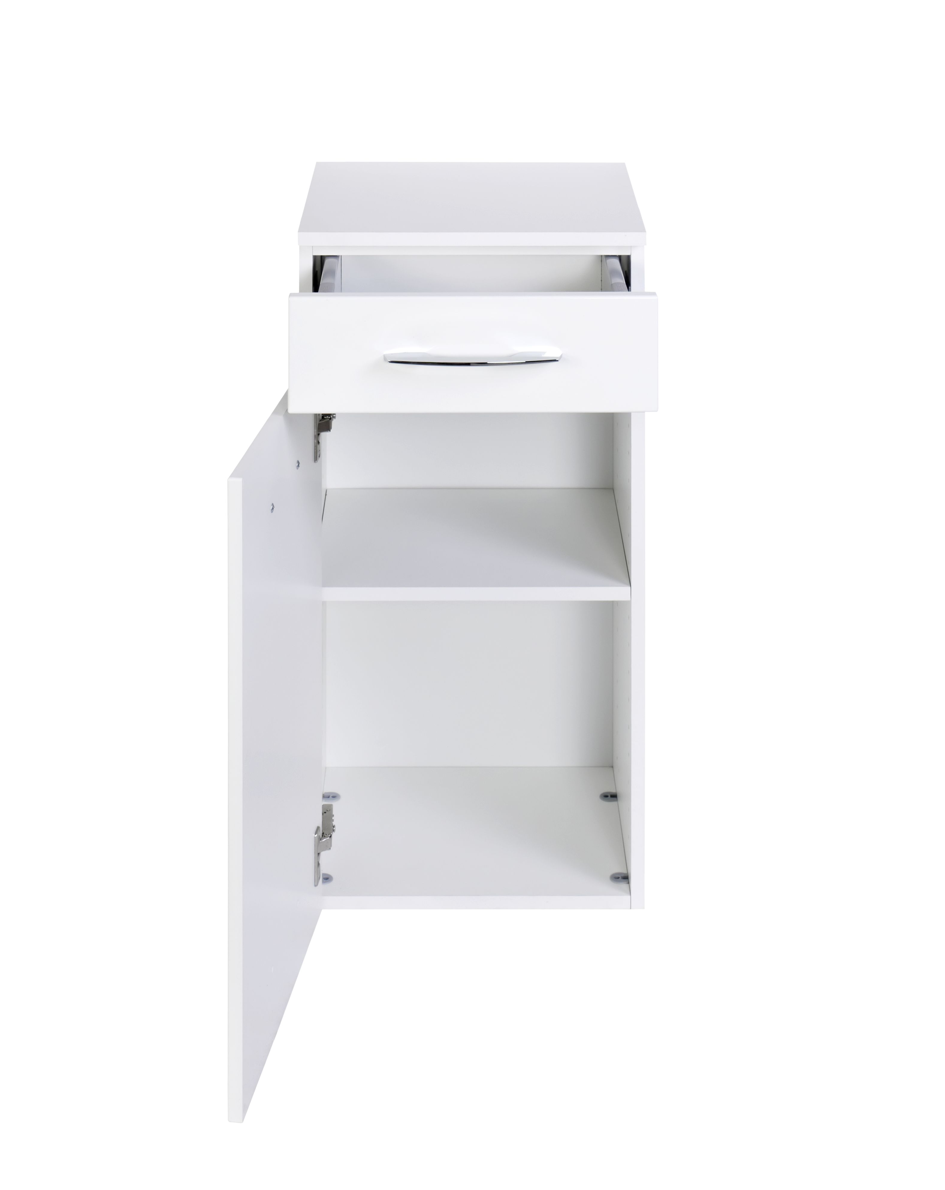 Armoire salle de bains Florent 40cm 1 porte & 1 tiroir - blanc - Image 4