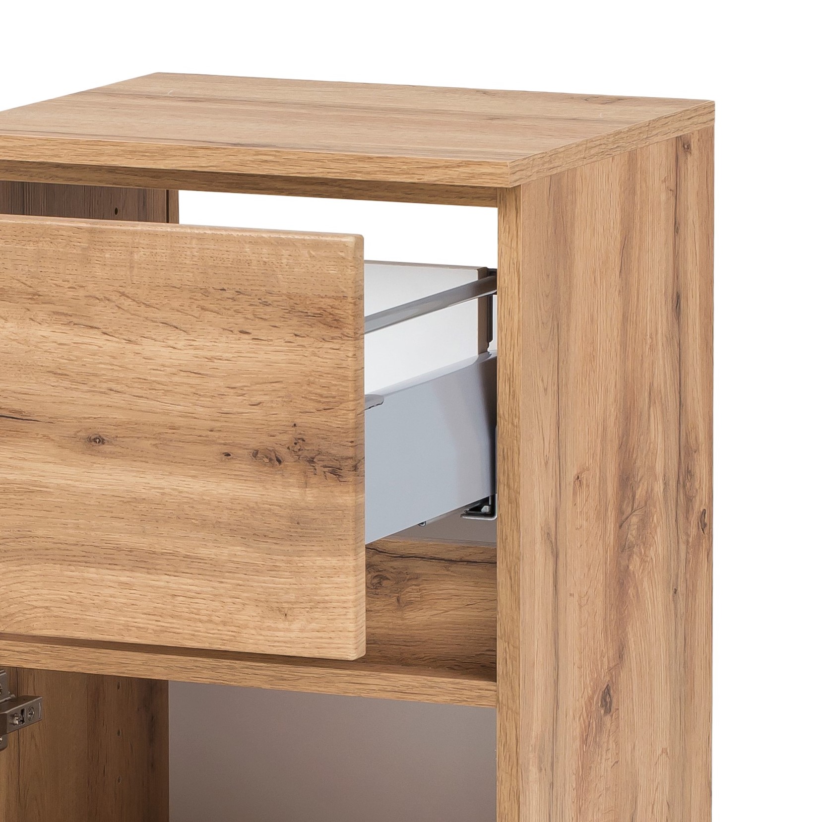 Armoire salle de bains Kornel 40cm 1 porte & 1 tiroir - chêne - Image 7