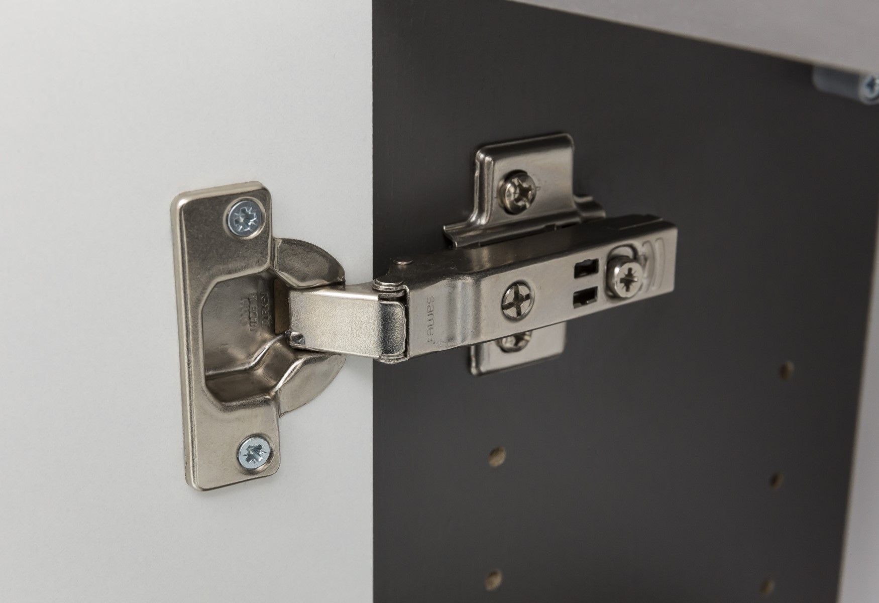 Armoire salle de bains Kornel/Luna 40cm 1 porte & 1 tiroir - gris graphite/chêne - Image 3