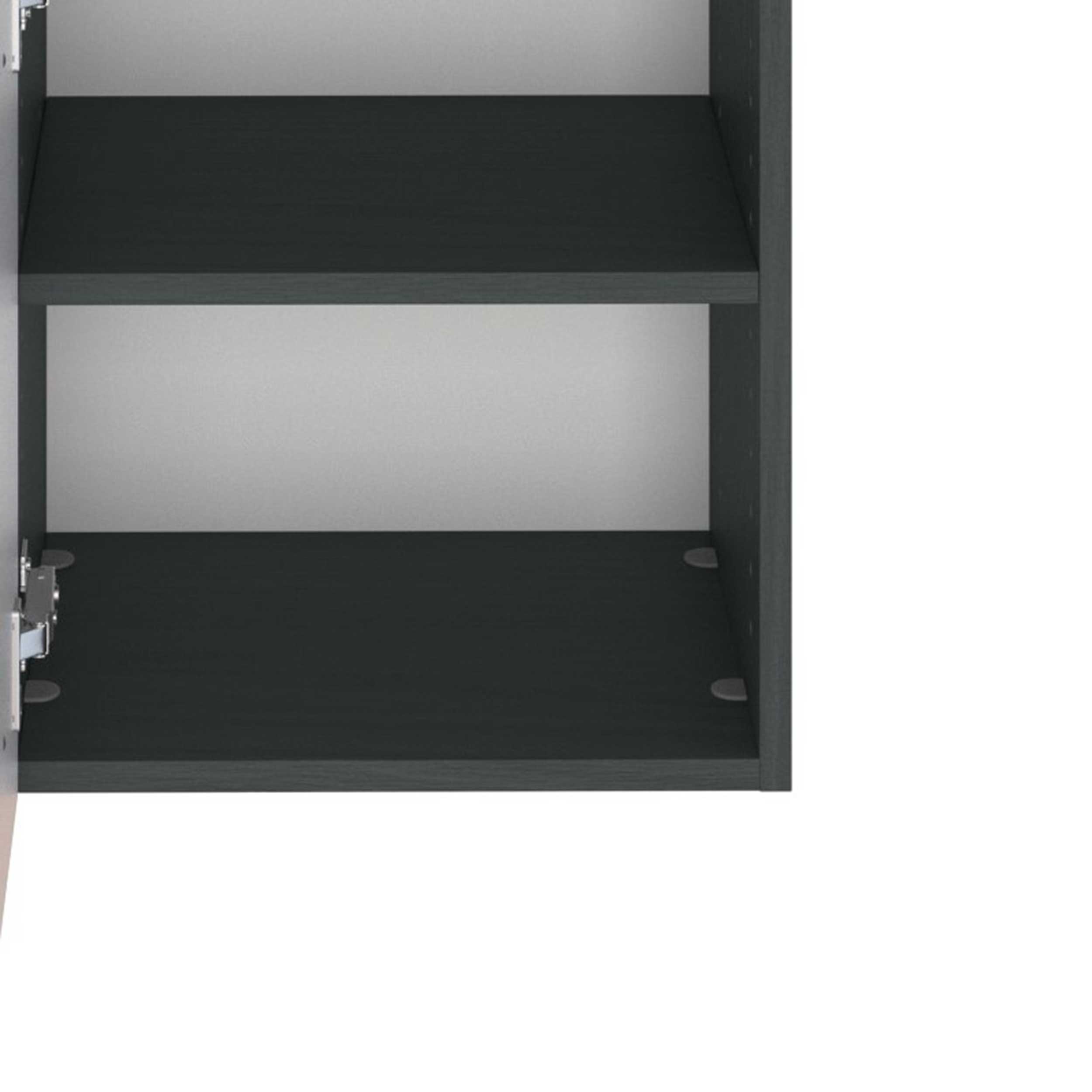 Armoire salle de bains Pisca 40cm 1 porte & 1 tiroir - graphite - Image 2