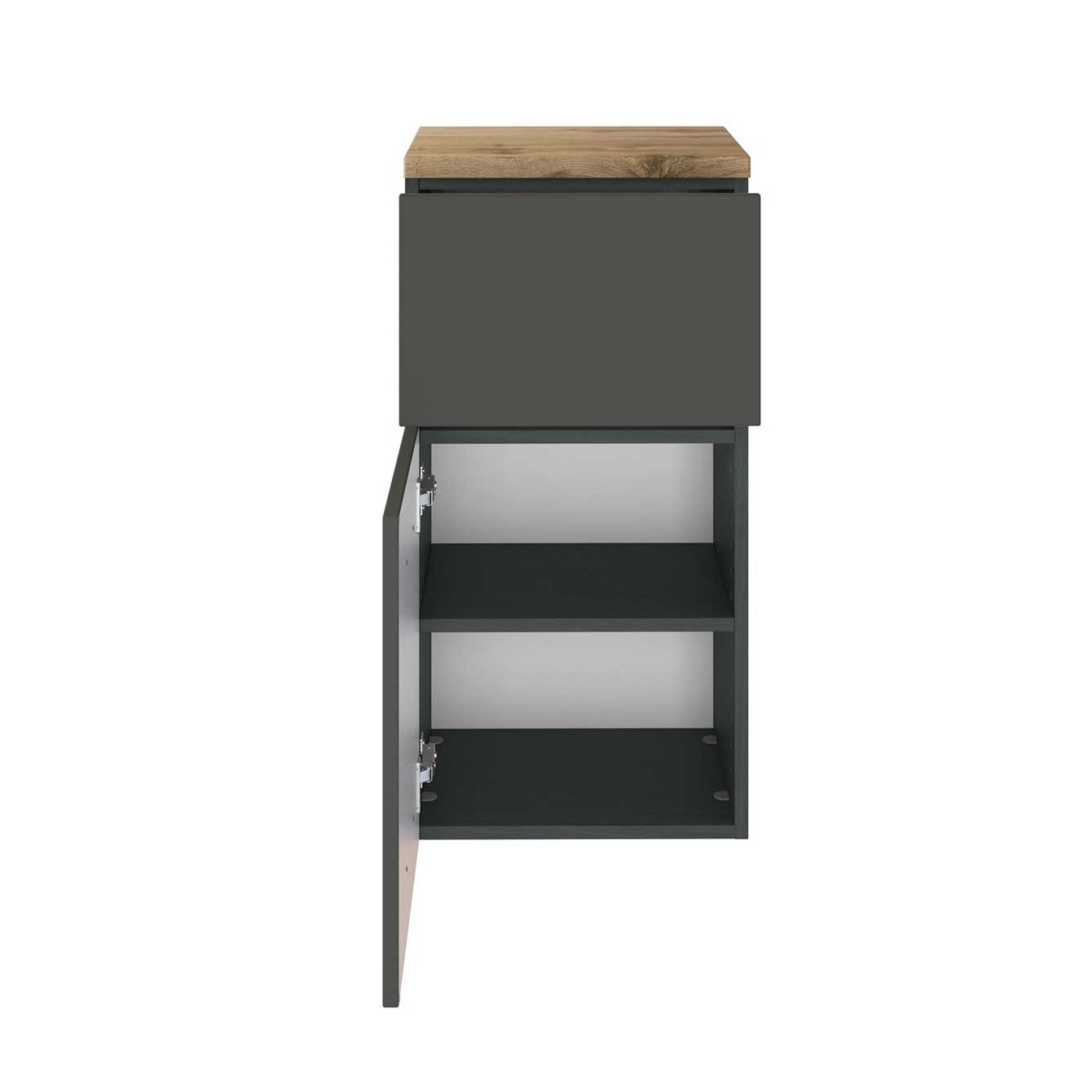 Armoire salle de bains Pisca 40cm 1 porte & 1 tiroir - graphite - Image 12