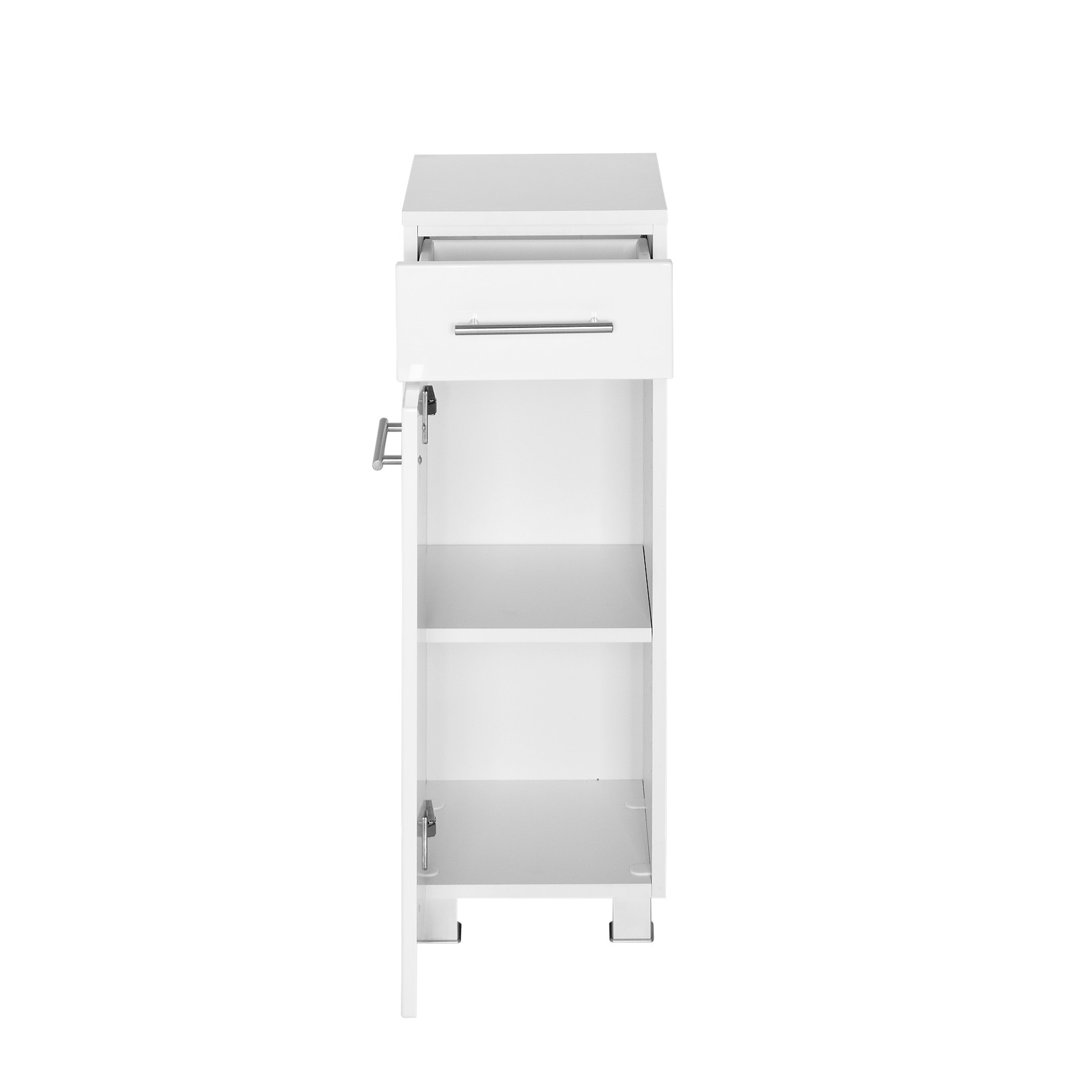 Armoire salle de bains Pollet 30cm 1 tiroir et 1 porte - blanc - Image 11