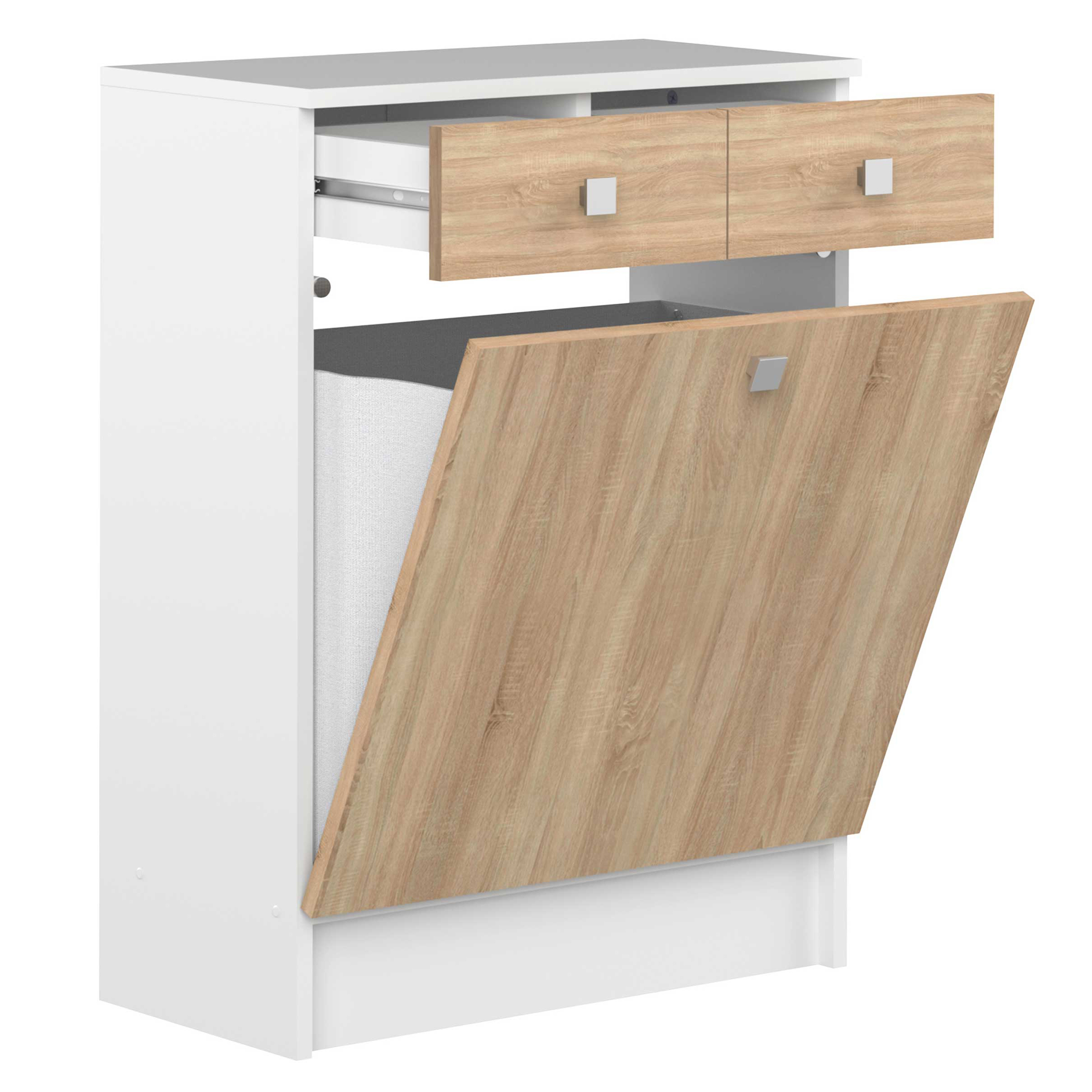 Armoire salle de bains Variety - blanc/chêne - Image 4