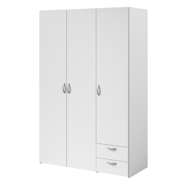 Armoire Salvador 3 portes & 2 tiroirs - blanc - Image 7