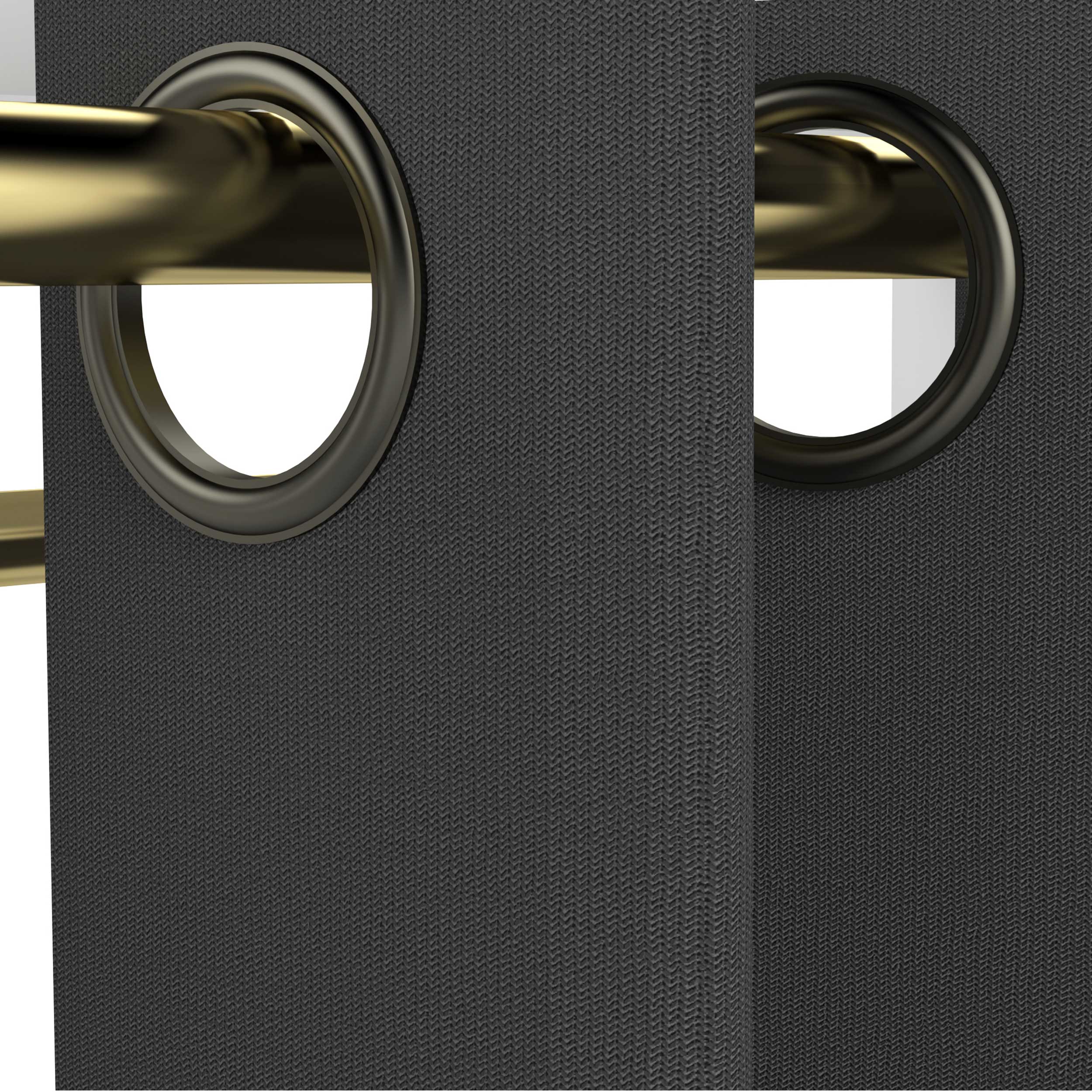 Armoire Spike 112/185cm avec rideau - blanc/gris - Image 4