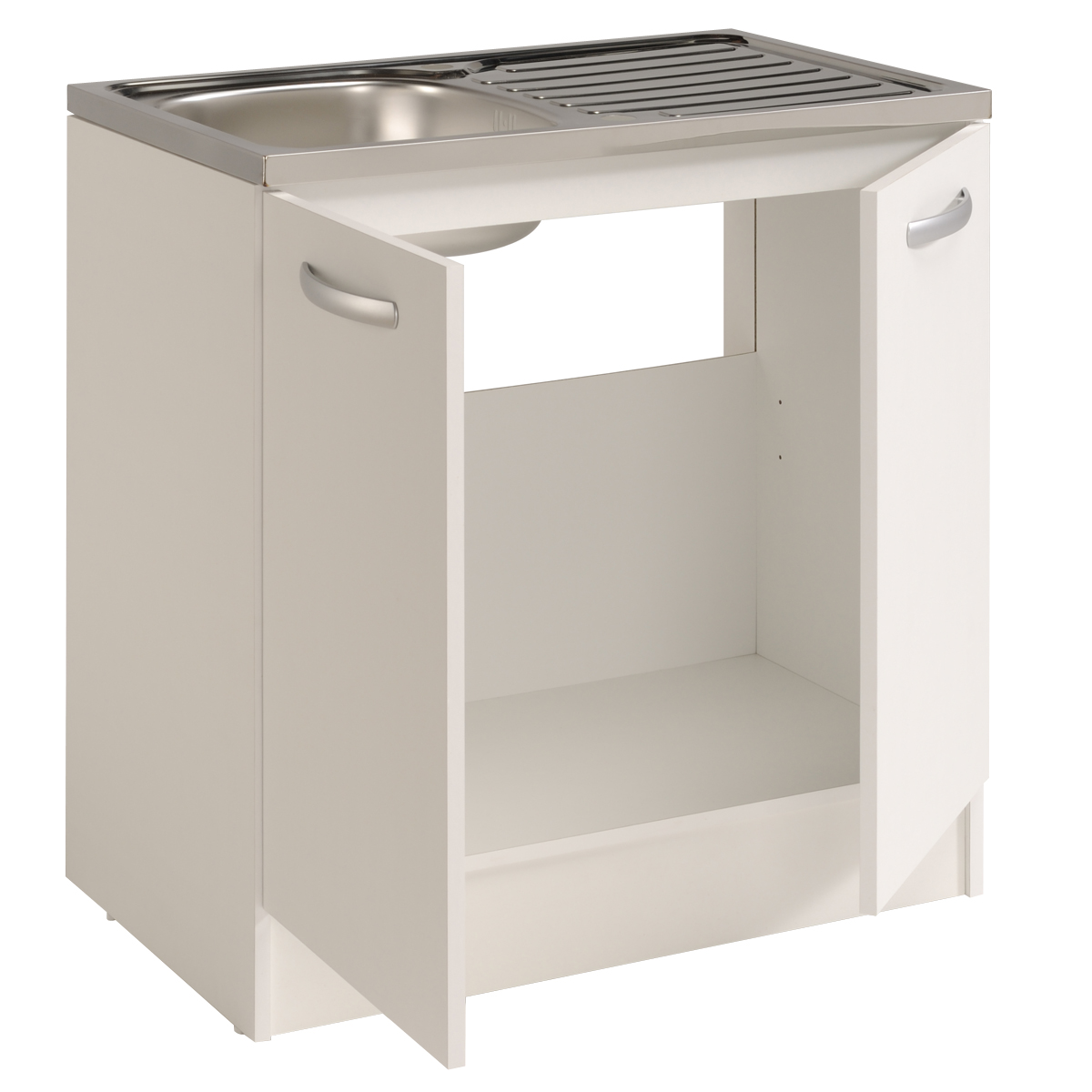 Armoire Sprint 80 cm sans évier - 2 portes - blanc - Image 2