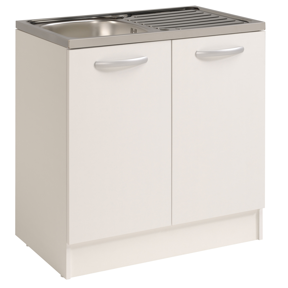 Armoire Sprint 80 cm sans évier - 2 portes - blanc