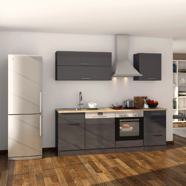 Armoire suspendue Ragnar 50cm - anthracite brillant - Image 2