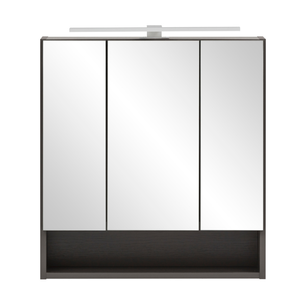 Armoire toilette Karan 60cm 3 portes avec éclairage - anthracite - Image 12