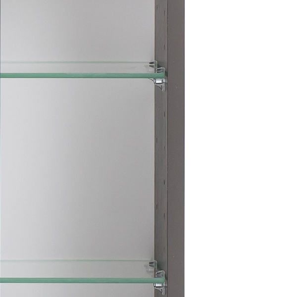 Armoire toilette Karan 60cm 3 portes avec éclairage - anthracite - Image 8