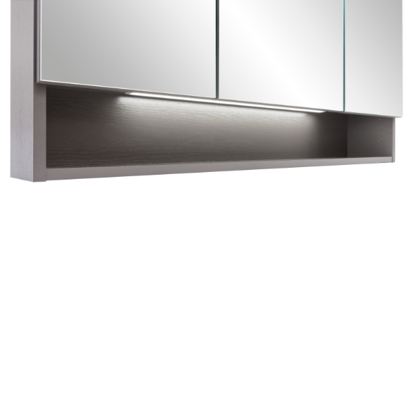 Armoire toilette Karan 60cm 3 portes avec éclairage - anthracite - Image 9