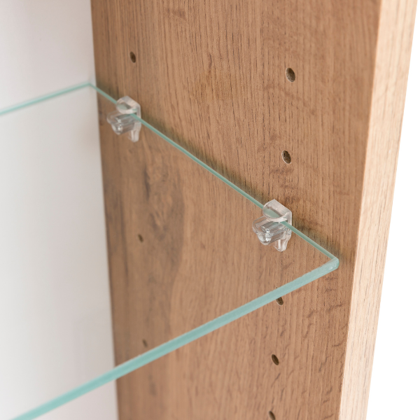 Armoire toilette Karan 60cm 3 portes avec éclairage - chêne - Image 7