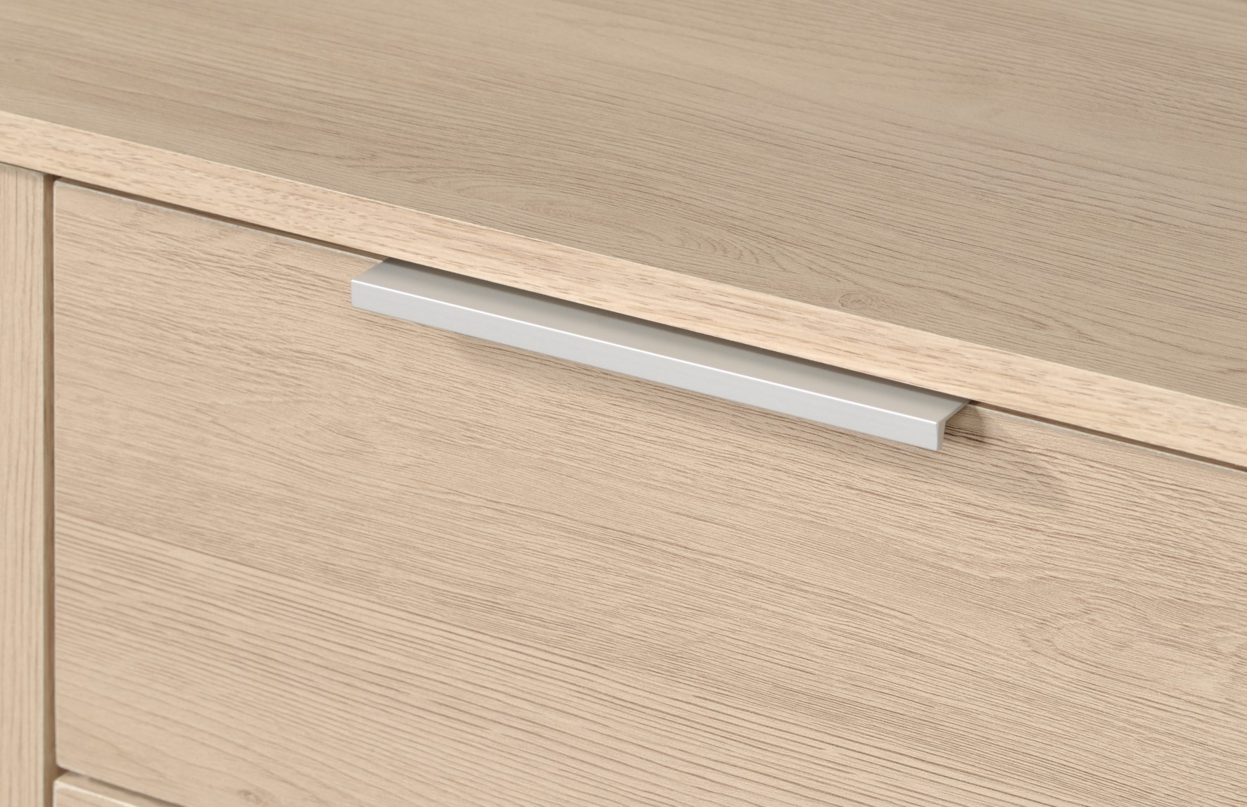 Bahut Alex 120cm 3 portes 2 tiroirs - chêne - Image 3