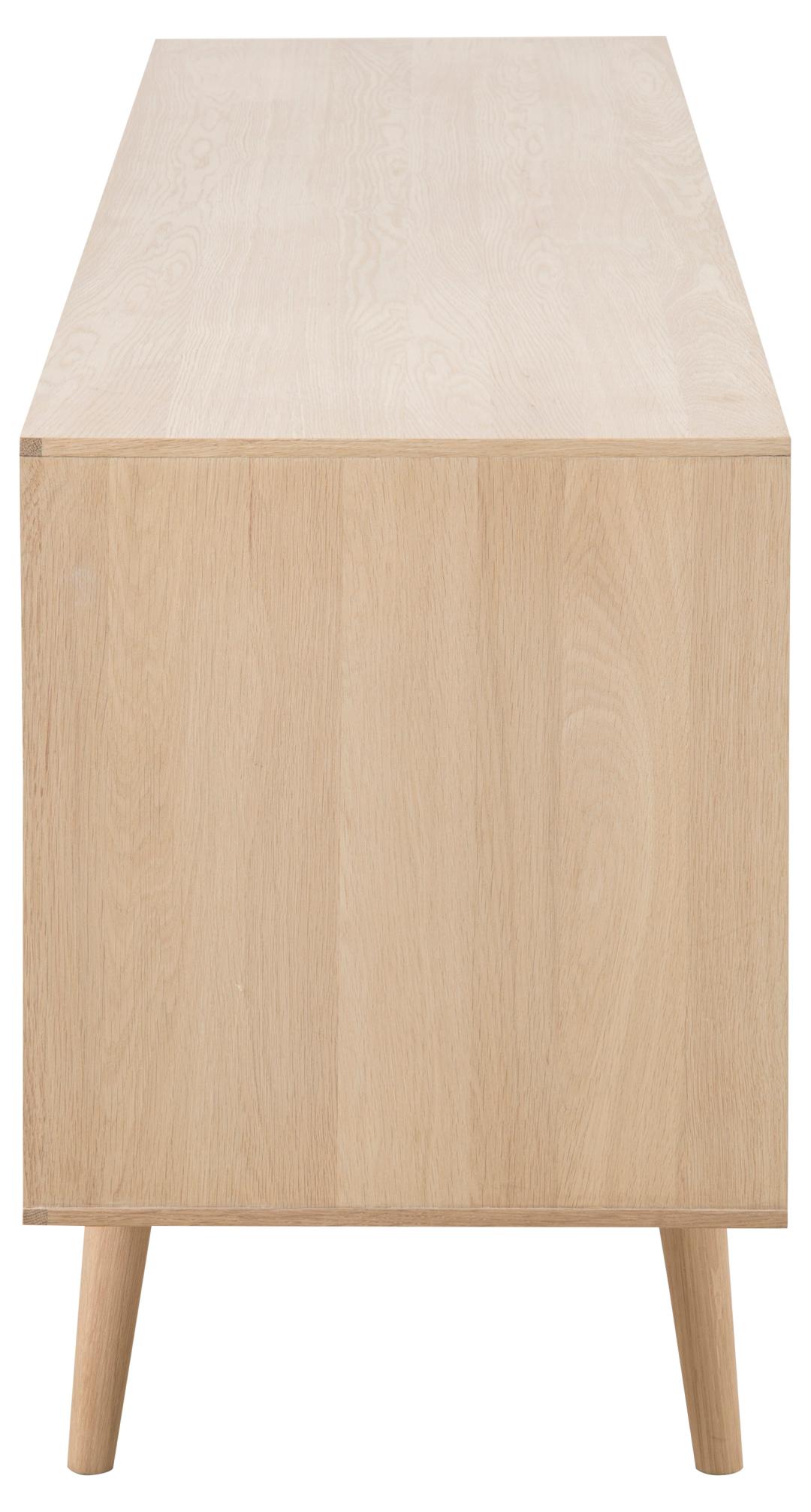 Bahut Cedro 180cm, 2 portes & 5 tiroirs - chêne blanc - Image 2