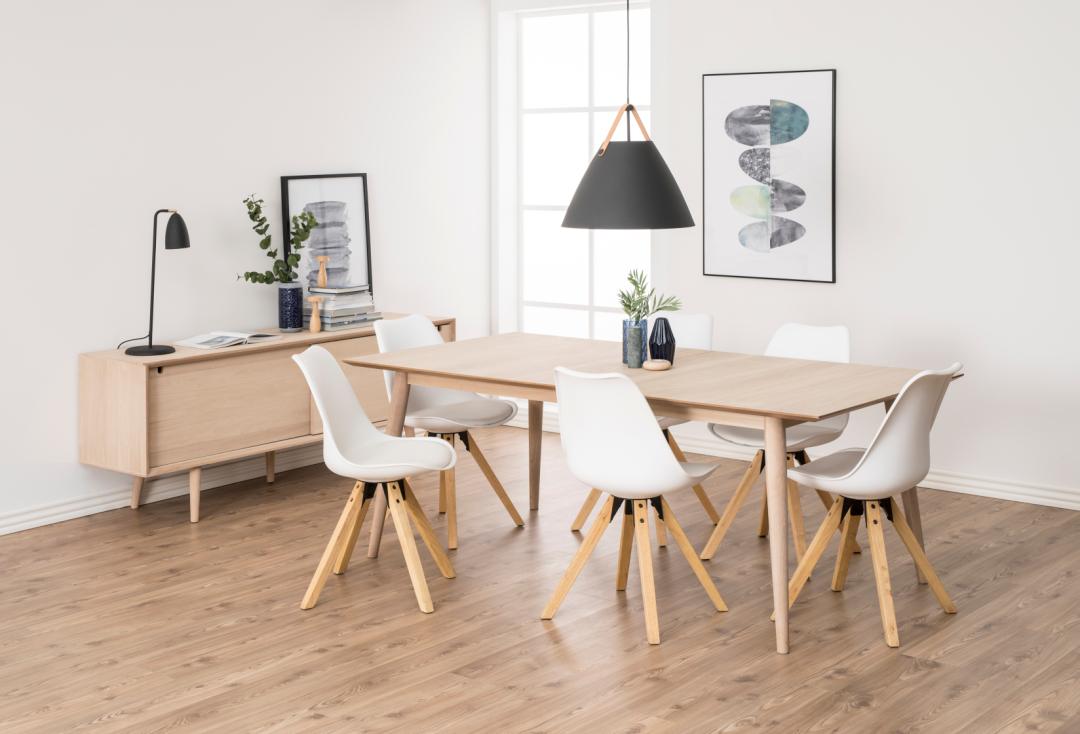 Bahut Cedro 180cm, 2 portes & 5 tiroirs - chêne blanc - Image 7