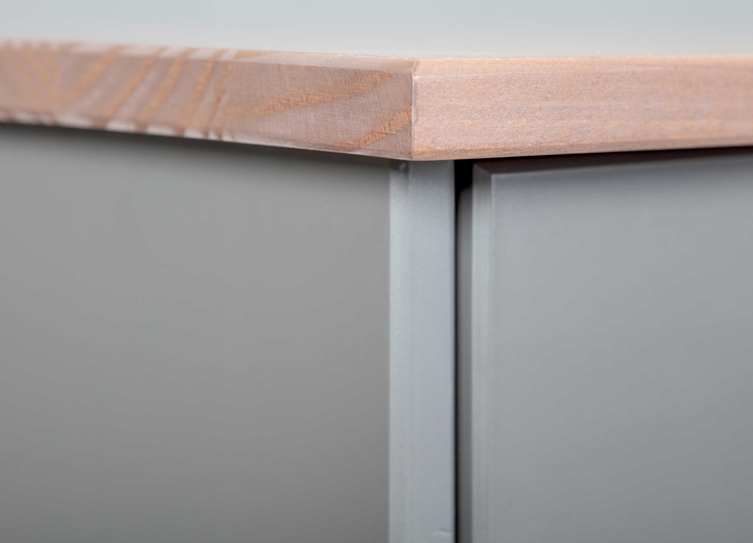 Bahut Cerci 131cm à 3 portes & 3 tiroirs - gris - Image 4