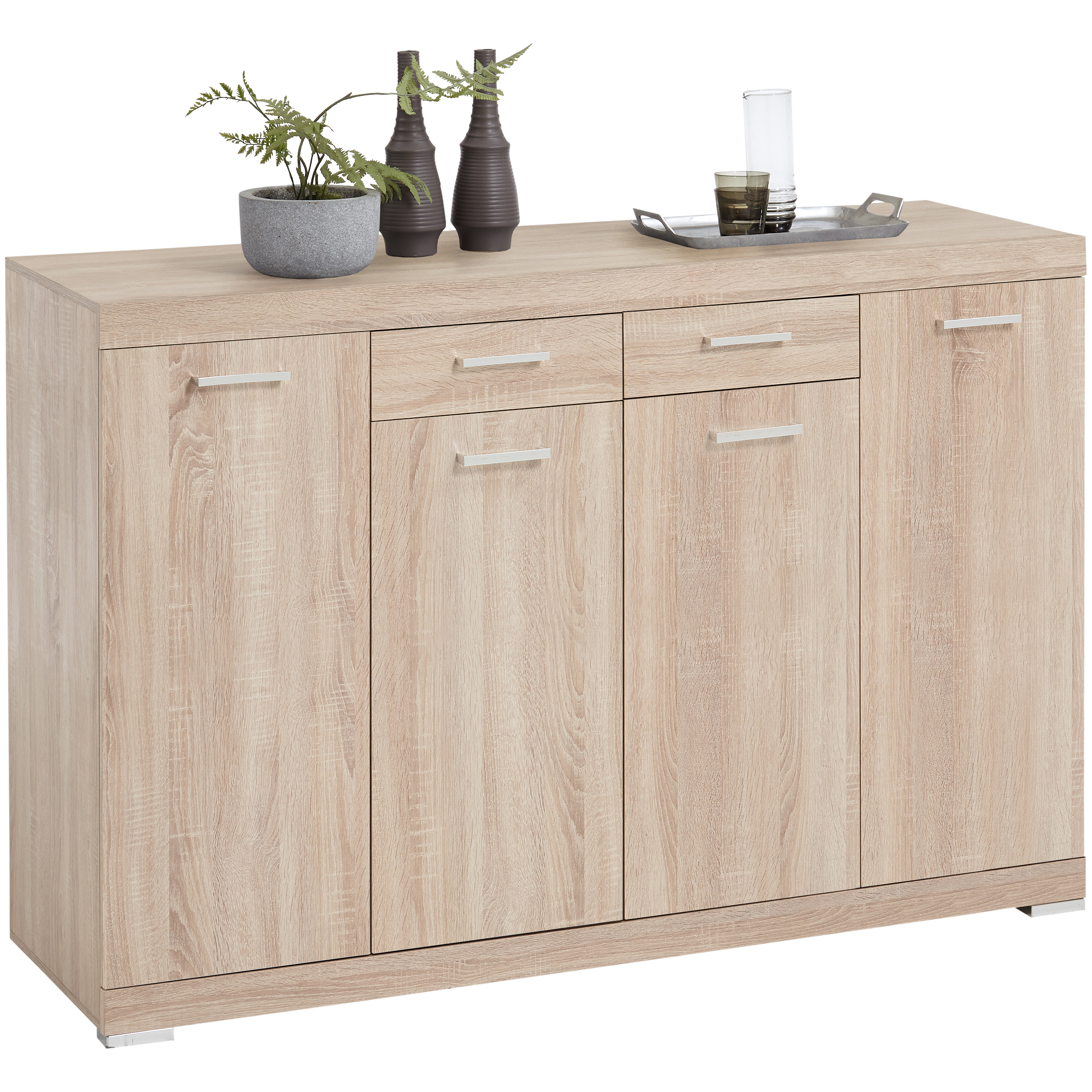 Bahut Cristal 160x109x50 - chêne - Image 6