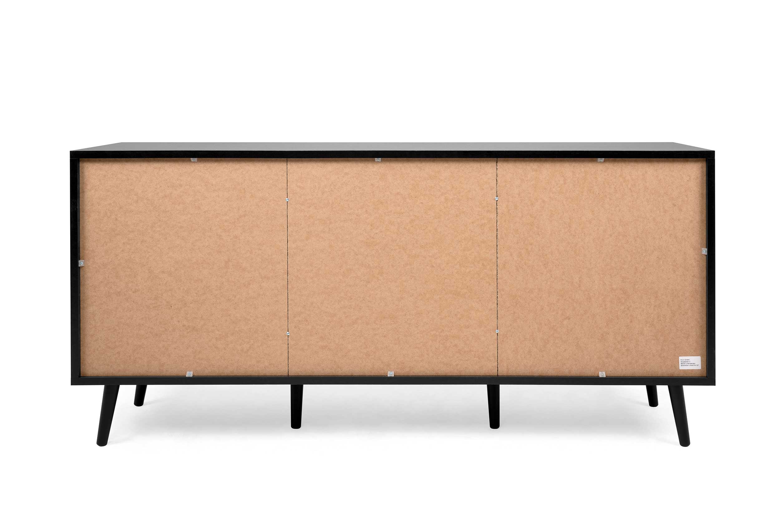 Bahut Daka 150cm 3 portes - noir/beige - Image 3