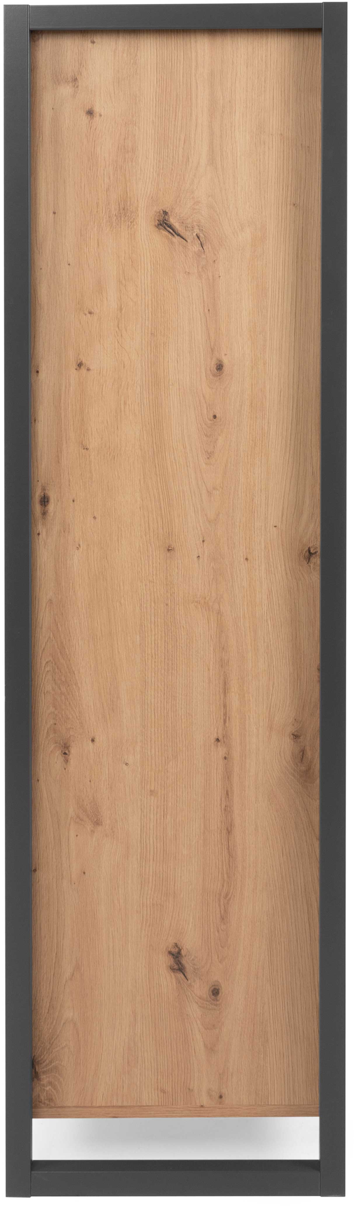 Bahut Damon haut 120cm 2 portes - chêne/anthracite - Image 4