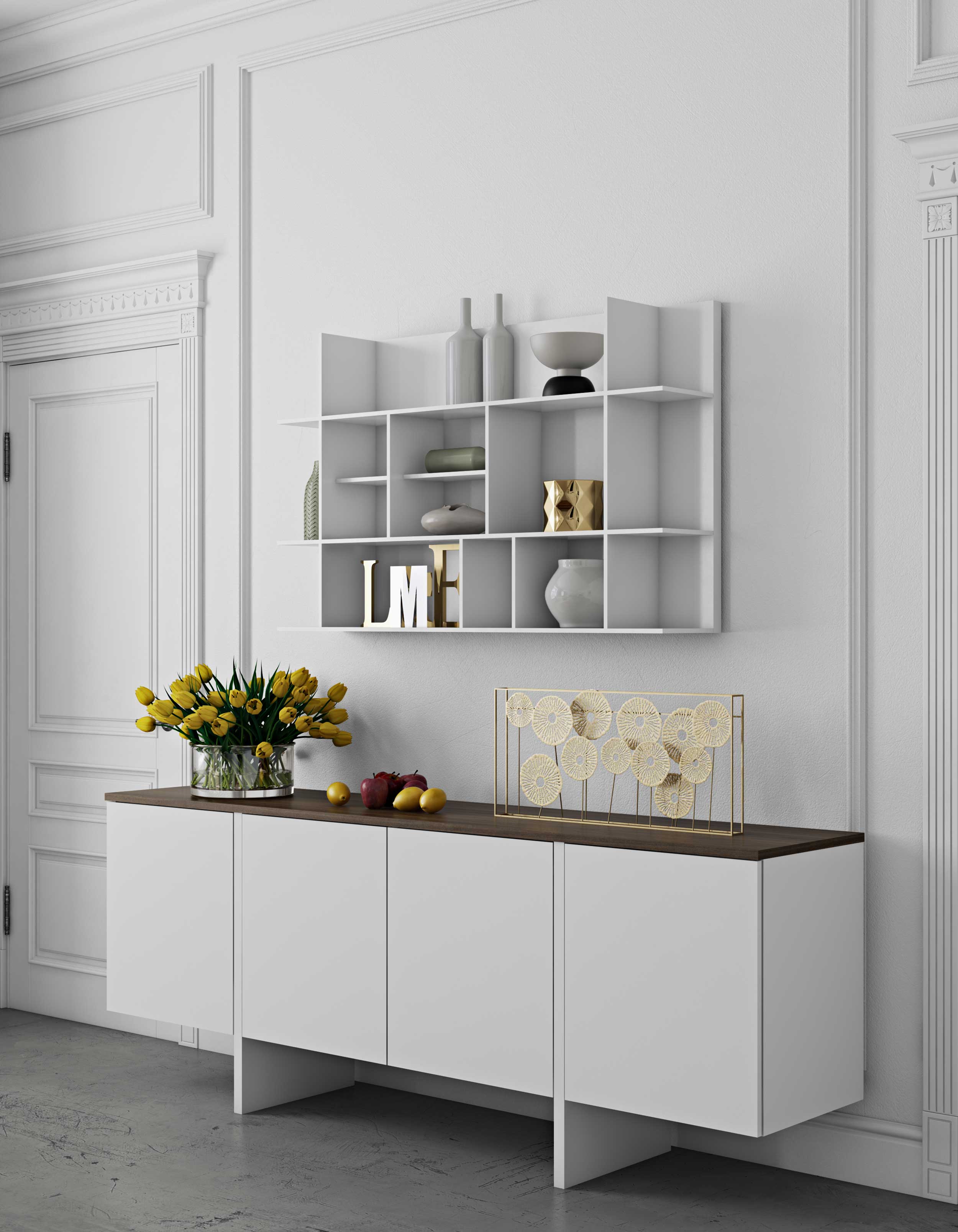 Bahut Echo - blanc/noyer - Image 5