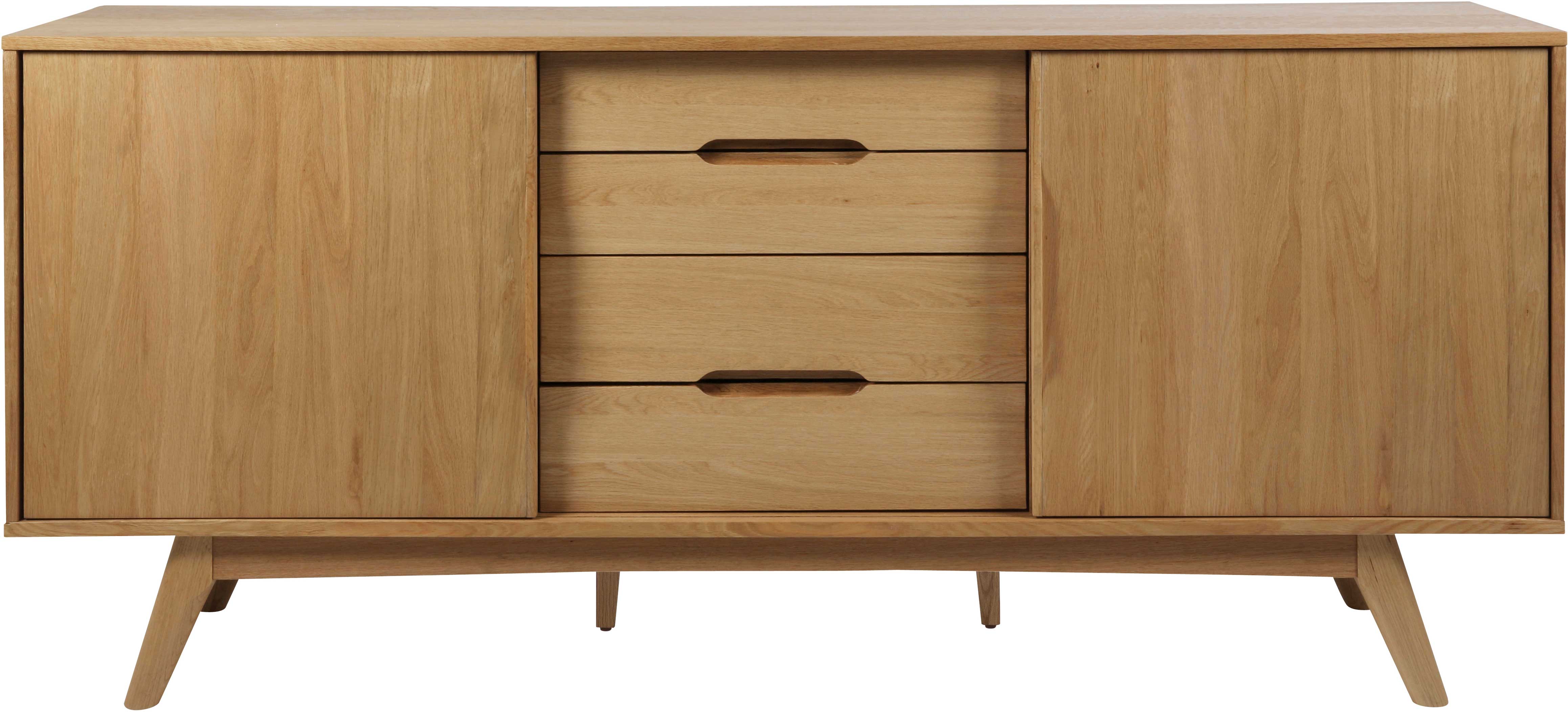 Bahut Merza 180cm 2 portes & 4 tiroirs -chêne - Image 9