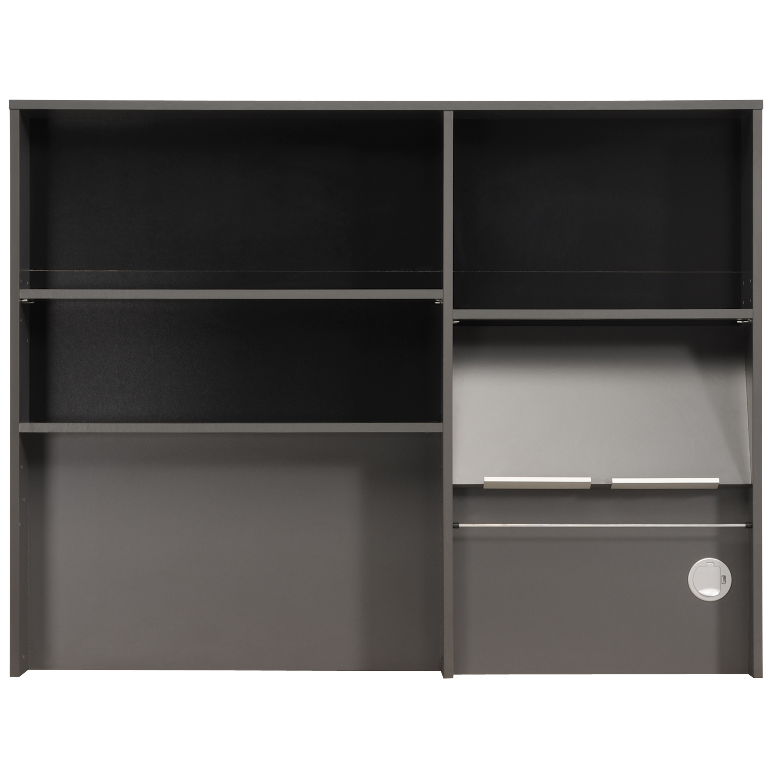 Bahut Moove 118cm, 3 étagères et porte-rouleau de cuisine - anthracite - Image 5