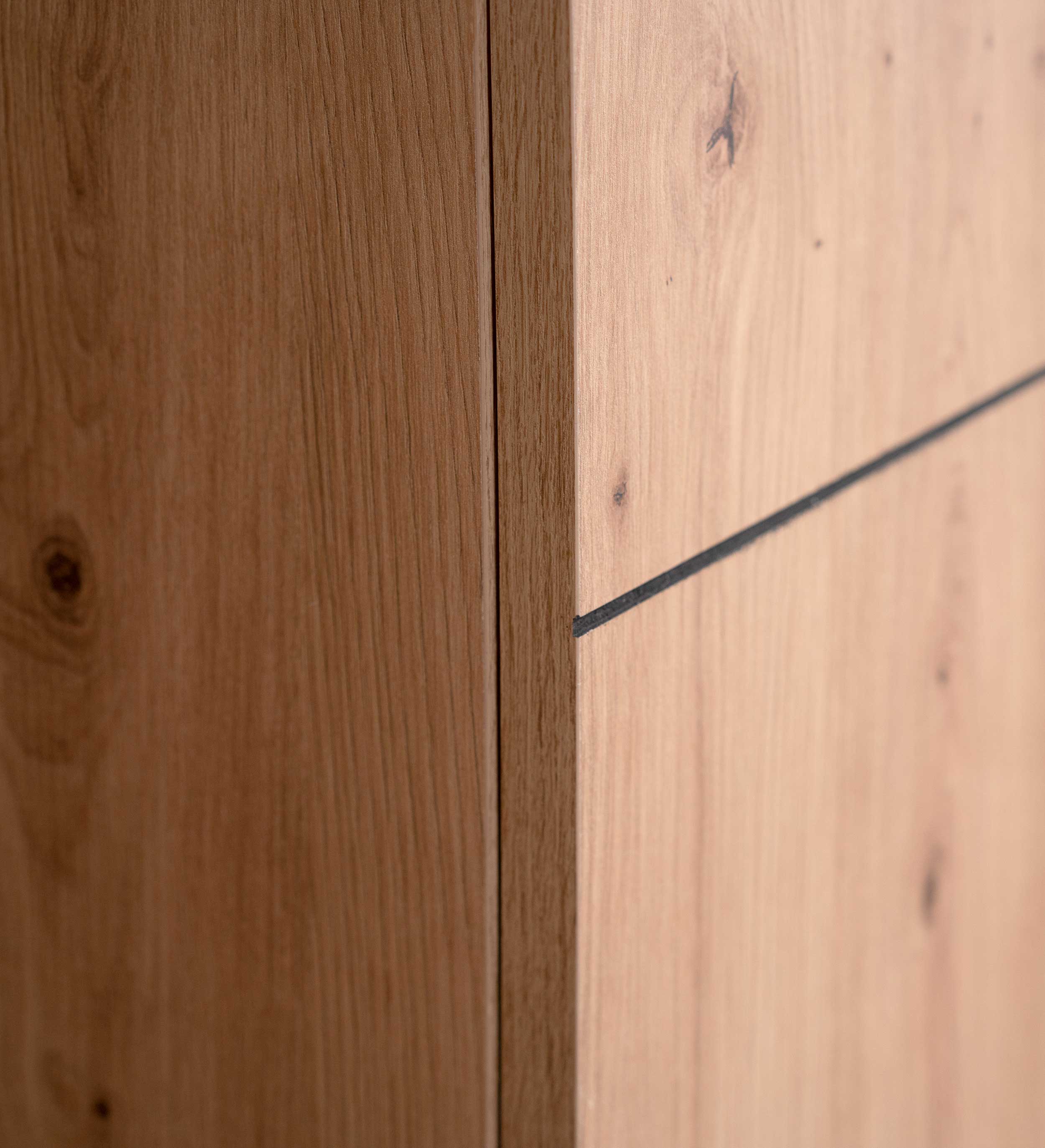 Bahut Ted 200cm 4 portes - chêne/noir - Image 7