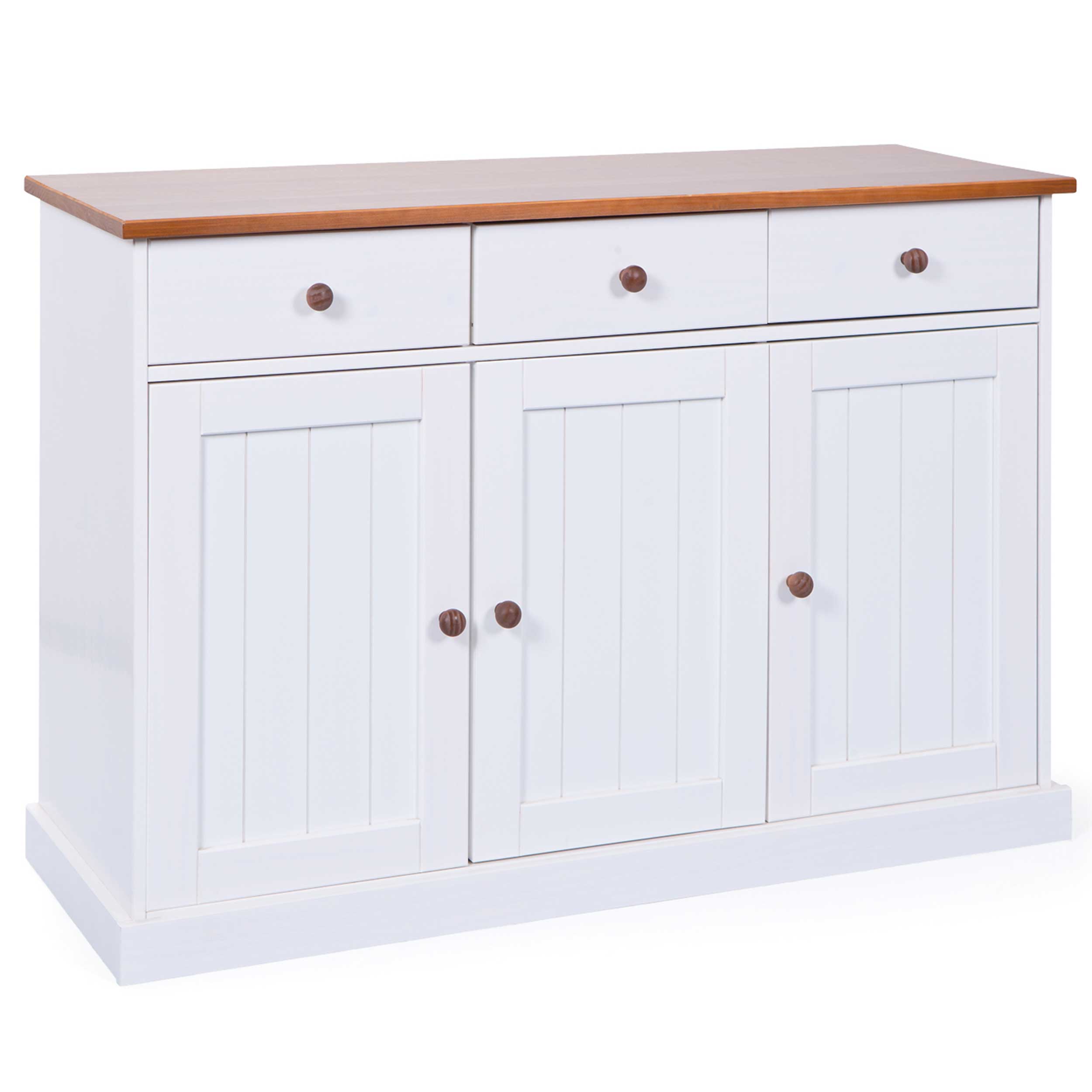 Bahut Westerland 3 portes campagne - blanc/brun - Image 12