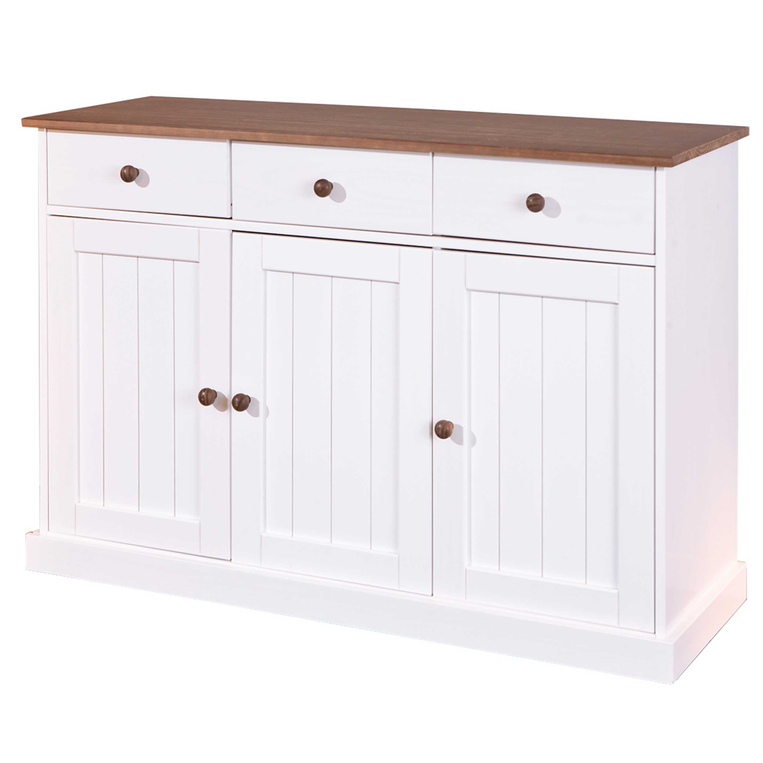 Bahut Westerland 3 portes campagne - blanc/brun - Image 8