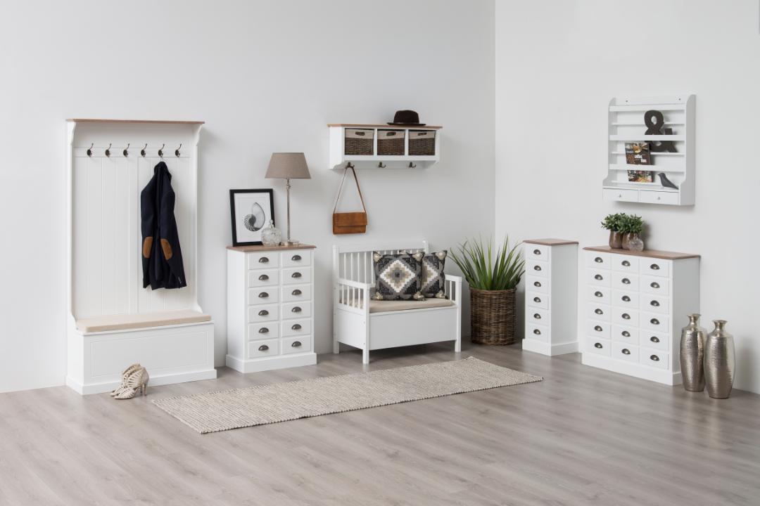 Banc Aster avec espace de rangement - beige/blanc - Image 8