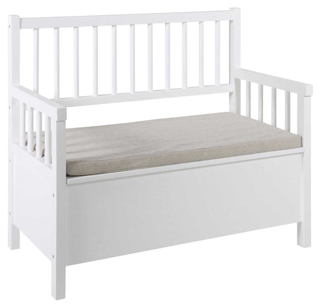 Banc Aster avec espace de rangement - beige/blanc - Image 9