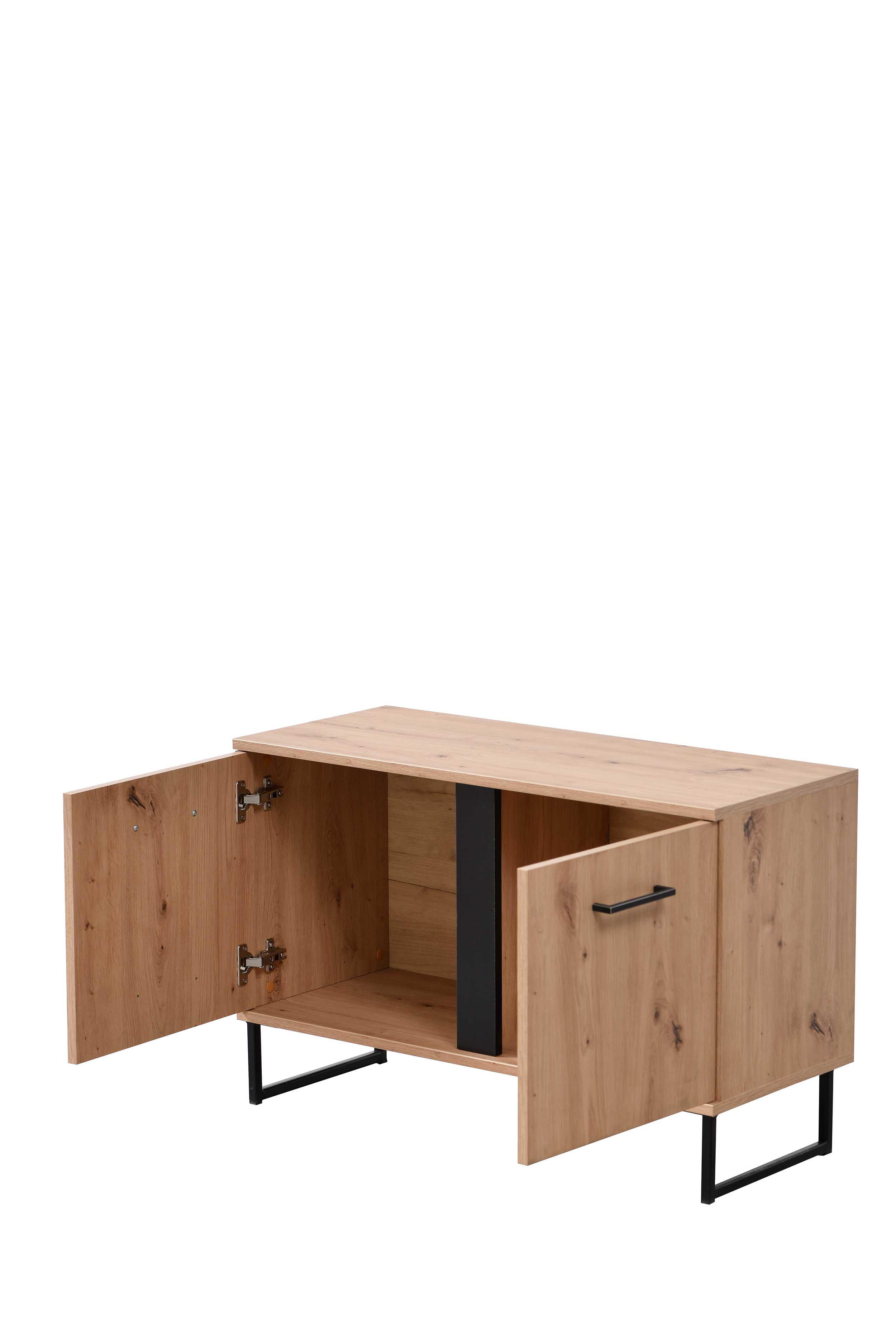 Banc d'entrée Hoggas 84,5cm 2 portes & 1 tiroir - chêne - Image 11