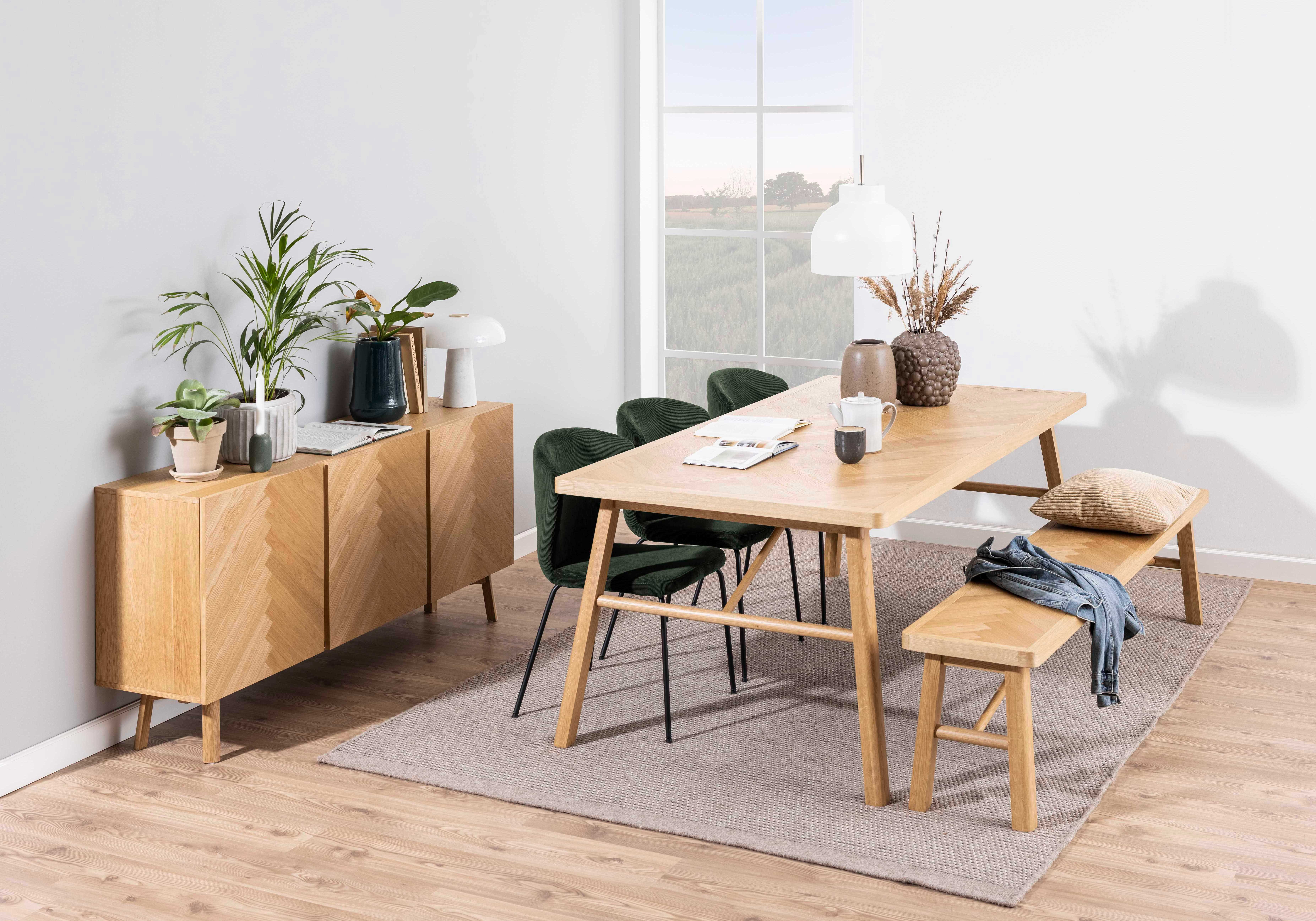 Banc de salle à manger Gaelle 200cm - chêne - Image 11