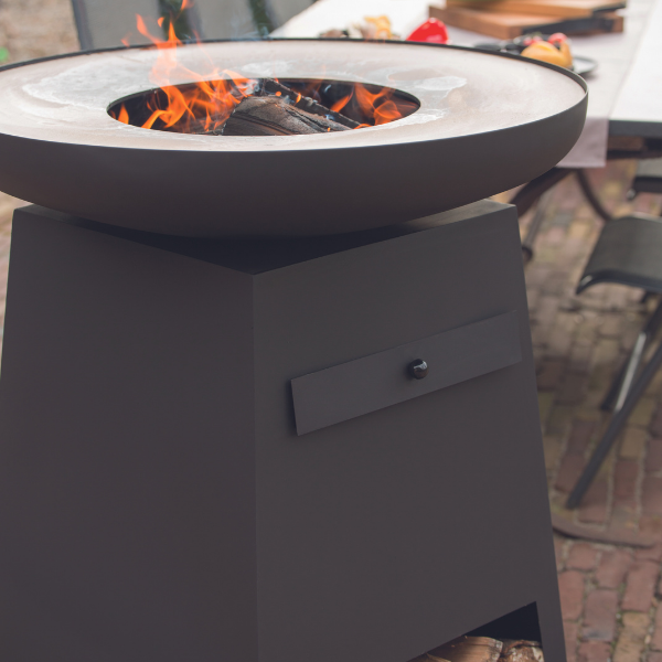 Barbecue avec rangement pour le bois Oryx acier - noir - Image 3