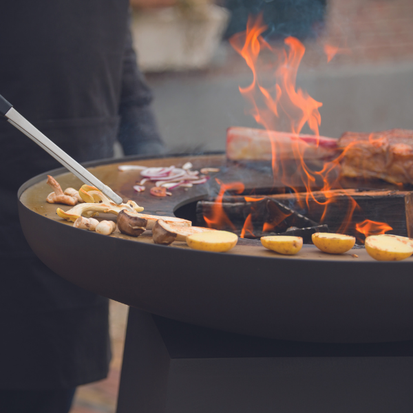 Barbecue avec rangement pour le bois Oryx acier - noir - Image 4