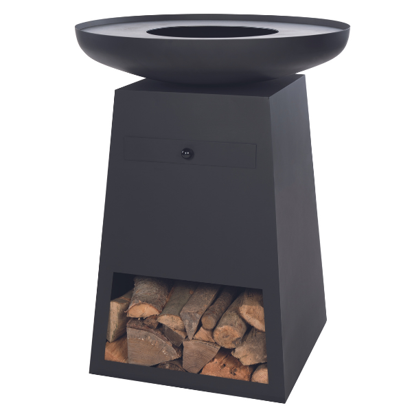 Barbecue avec rangement pour le bois Oryx acier - noir - Image 9