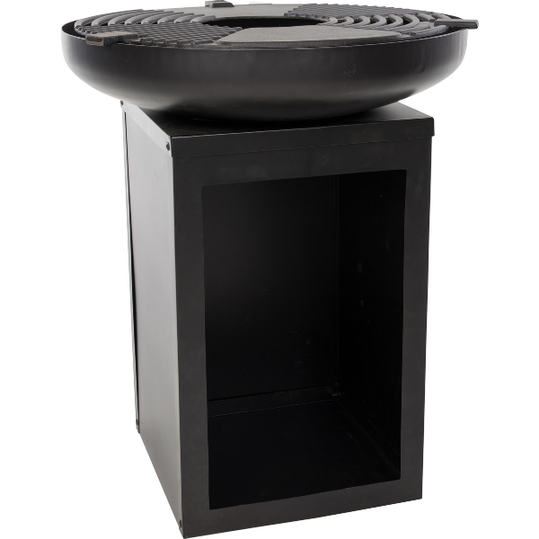 Barbecue Pallas avec rangement pour le bois et planche en fonte - noir - Image 9