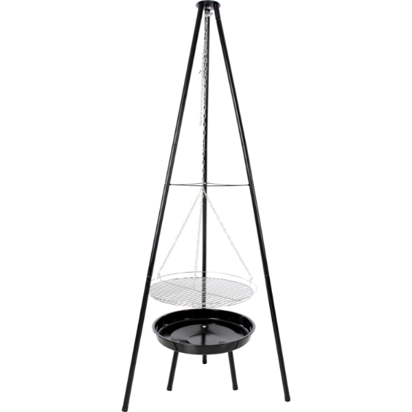 Barbecue Tripod 50cm avec brasero acier - noir