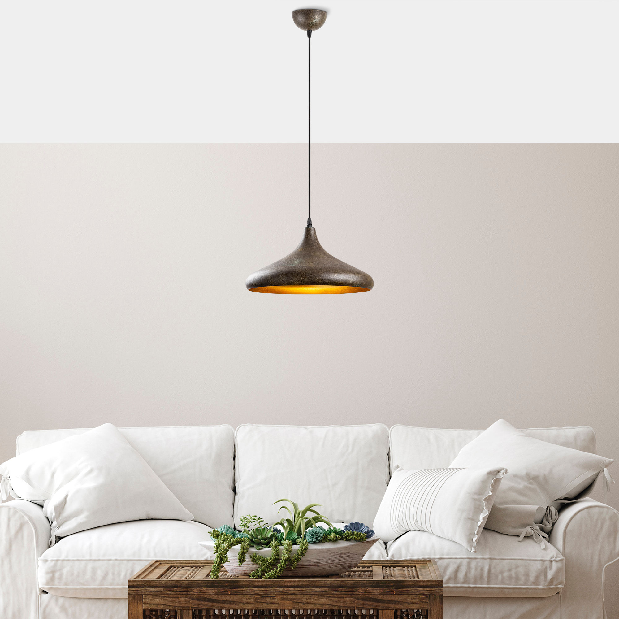 Barek Lustre | Hauteur réglable | Patine