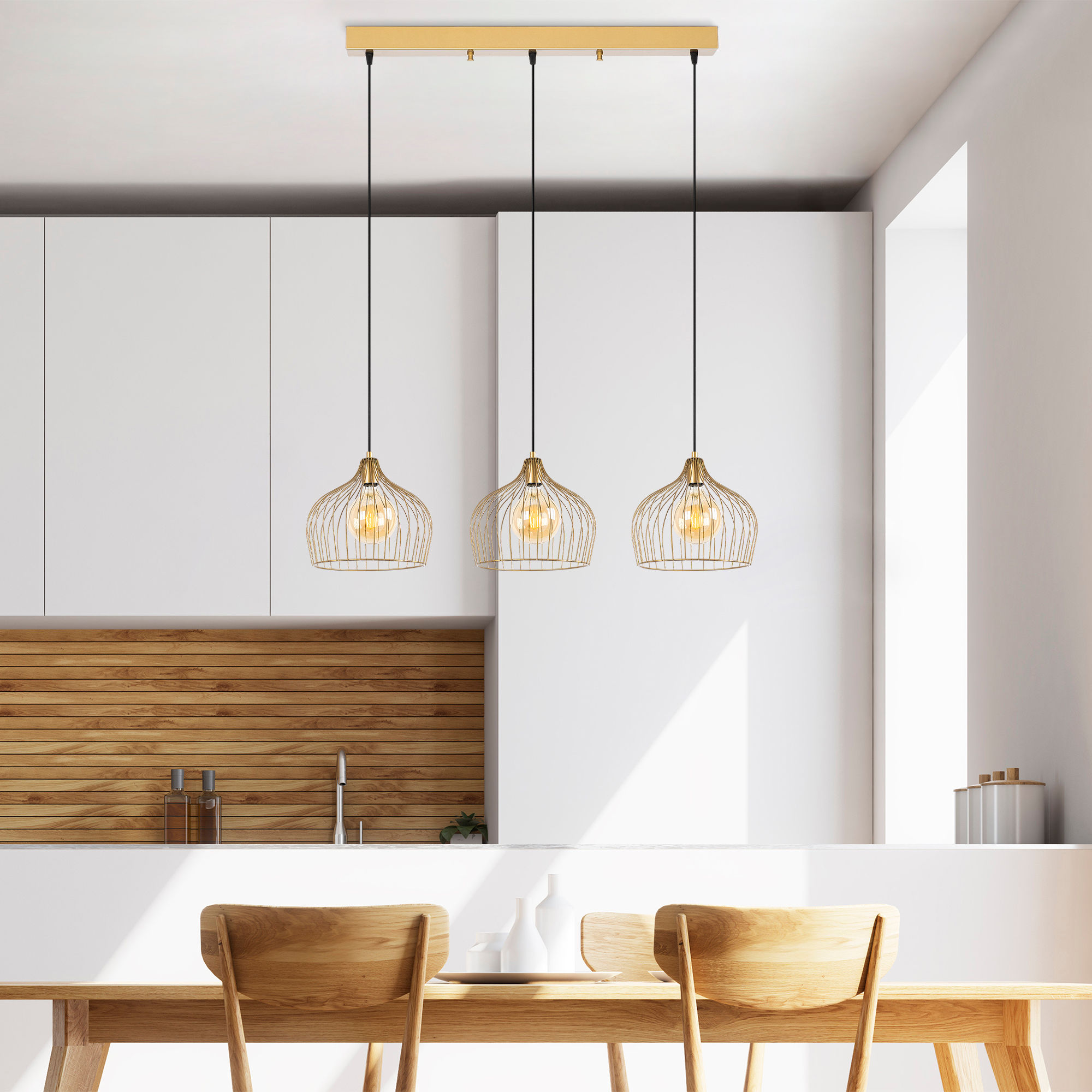 Bek Lustre | Hauteur réglable | Or brillant