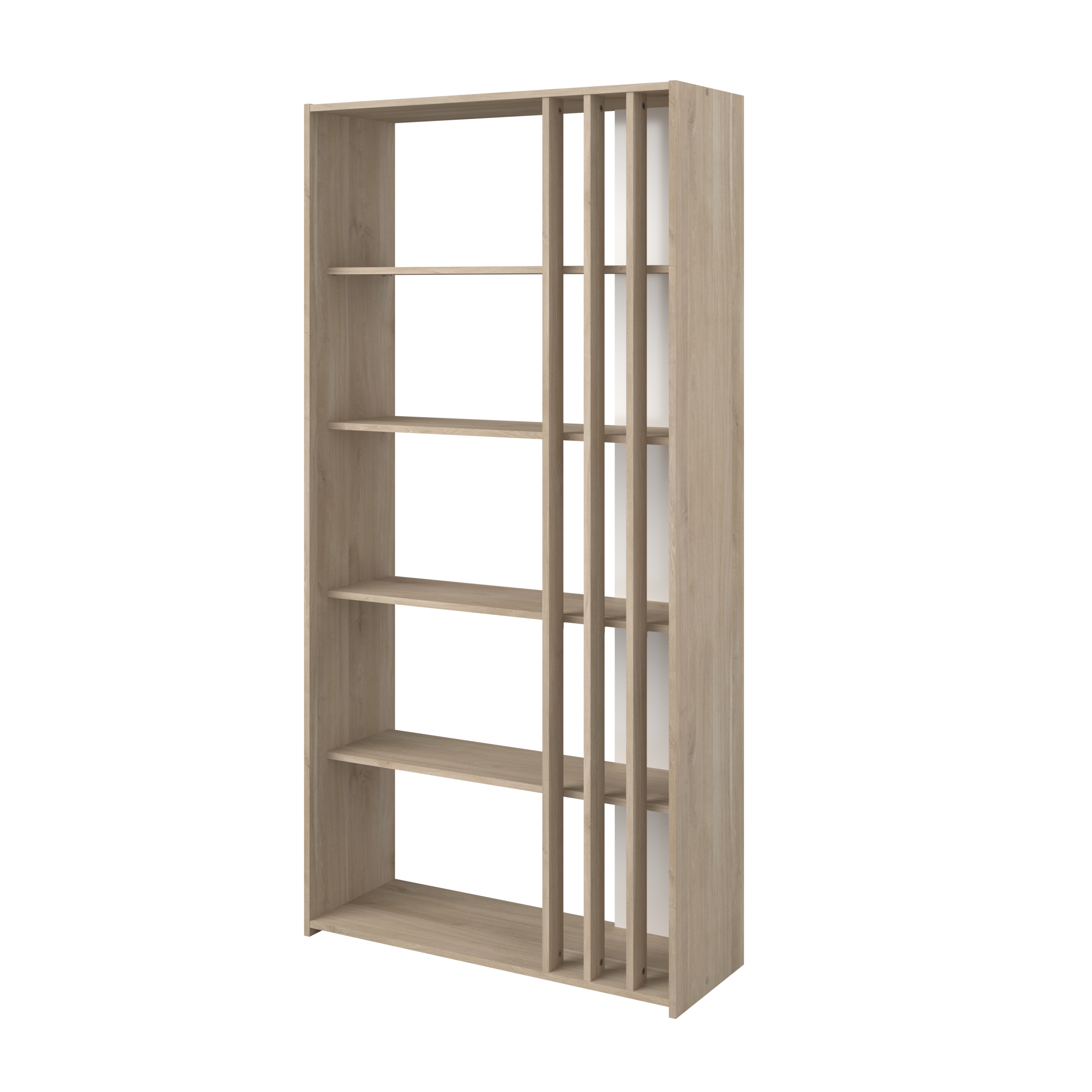 Bibliothèque Bloom-183cm-4 étagères-panneaux de particules/look chêne japonais - Image 10