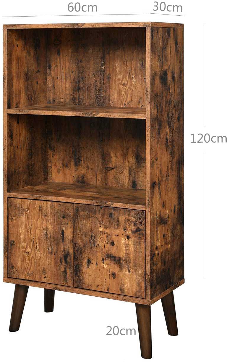 Bibliothèque Domi industriel - brun/noir - Image 2