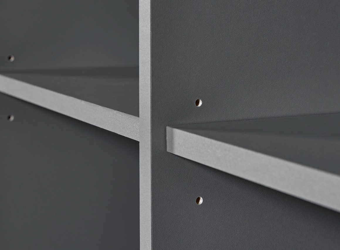 Bibliothèque Eden 81cm 4 tiroirs - gris graphite - Image 5