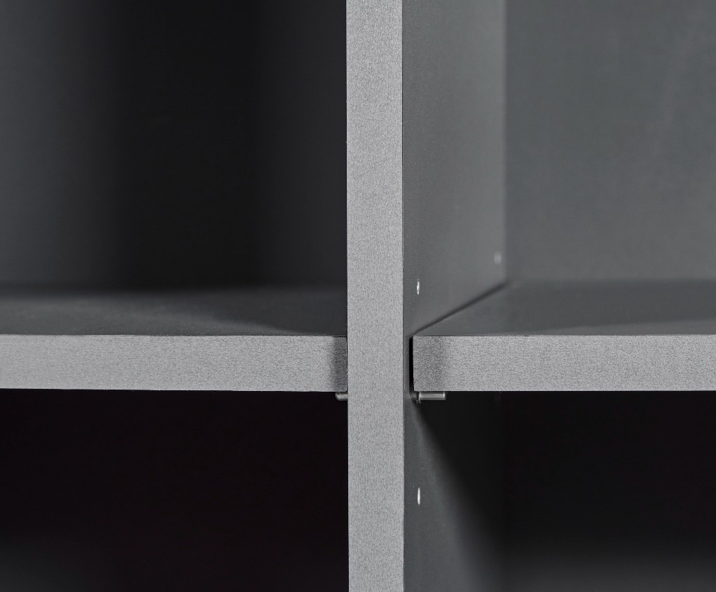 Bibliothèque Eden 81cm 4 tiroirs - gris graphite - Image 6