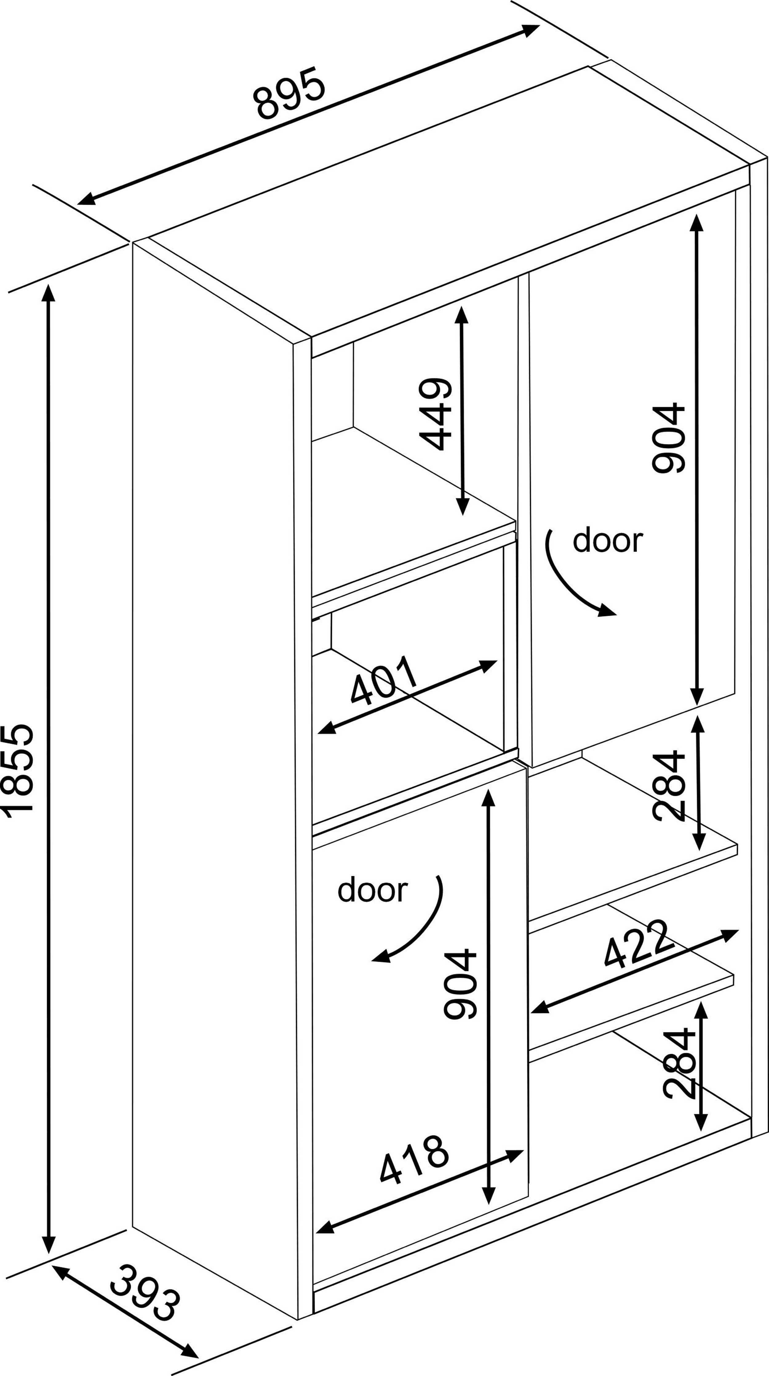Bibliothèque Frame - chêne foncé - Image 3