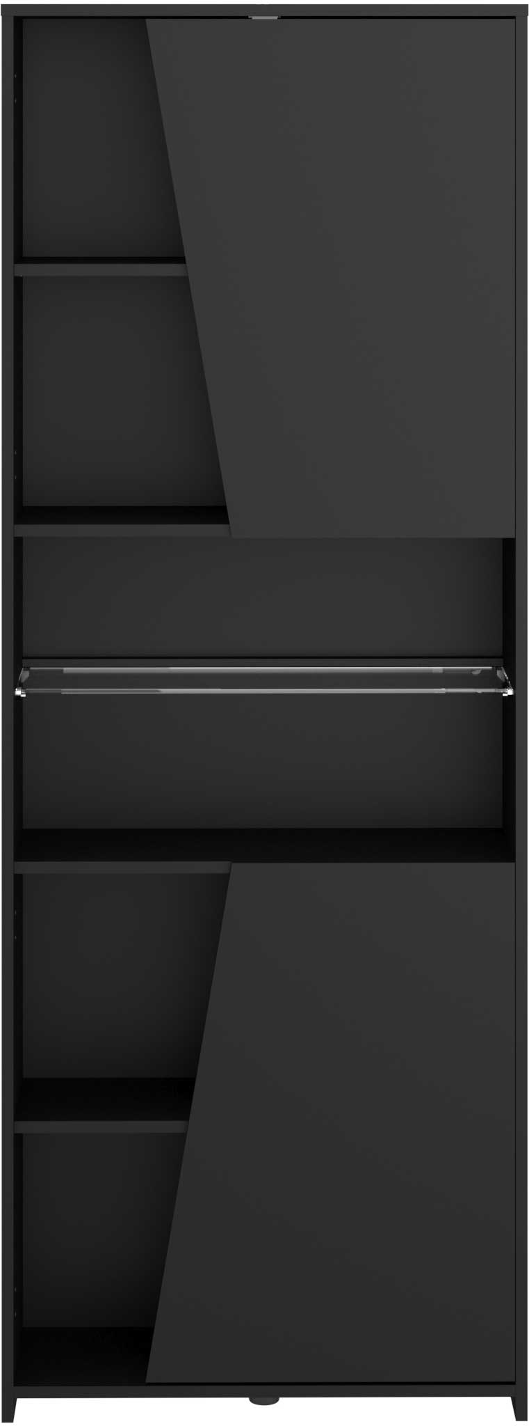 Bibliothèque Gaming 67cm avec bande LED - noir - Image 4